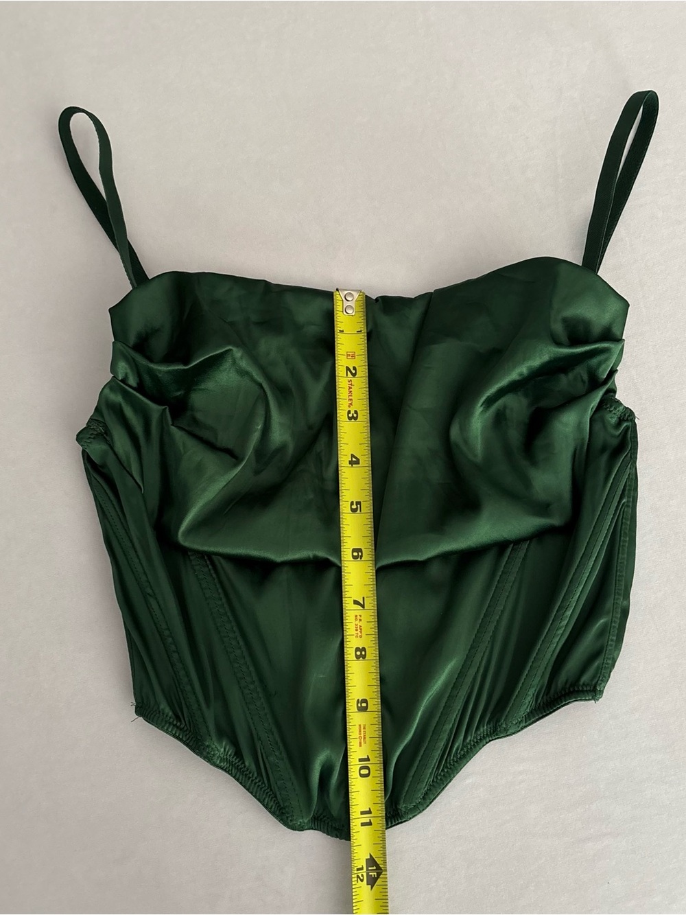Urban Outfitters Emerald Green Satin Top with Straps Size S - Picture 5 of 6